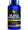 Black Seed Oil Capsule, Non-GMO, Vegan, Halal, Cold-Pressed, Premium-Qualität, 100% flüssige reine schwarze Ölkapseln, 60 Count, 1000mg pro Servierung