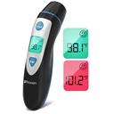 Előfej hőmérő felnőtteknek és gyerekeknek fülfunkcióval (Superior Accuracy, Fast & Easy to use with Colored Fever Alarm and 20 Memory, Quick 1 sec Hőmérséklet Thermométer