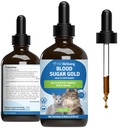 Pet Wellbeing Blood Sugar Gold Cats - ganzheitliche Blutzuckerunterstützung, Pancreas & Liver Gesundheit, Gymnema, Fenugreek & Devil's Club - NASC Certified & Vet-Formuliert - 4 oz Liquid
