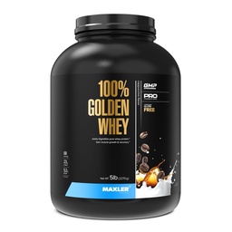 Maxler 100% Golden Whey Protein - 23g fehérje per serving - Premium Whey Protein Powder for Pre Post Workout - Fast- Absorbing Whey koncentrátum, izolátum és hidrolizátum keverék - Cappuccino 5 lb