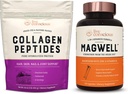 Live Conscious Collagen Peptides & Magwell Magnézium Cink & D3 vitamin 124; Haj, bőr, köröm, és közös támogatás + csont és szív egészség, Immunrendszer támogatás