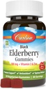 Carlson - Black Elderberry Gumies, C-vitamin & Cink, Immun Support, 60 Gumies