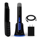 A Beard Struggle Carbon X - Fűtött Beard Brush + Beard Straightener for Men - Cordless Beard Brush & Straightening Comb - Újratölthető, 3 Heat Beállítások, Micro- Fibre Protective Sleeve