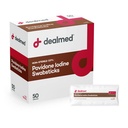 Dealmed Povidon Jód 10% Swabsticks - Egyénileg zárt csomagok Tökéletes sebápolásra és hordozható elsősegély készletek, 50 / Box (1-es csomag)