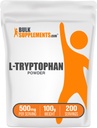 BulkSupplements.com L- Tryptophan Powder - Tryptophan Supplement, Amino Acid Supplement - Gluten Free, 500mg per Serving, 100g (3.5 oz) (1-es csomag)