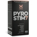 Pyro Stim 7 Metabolizmus booster Fat Loss Support Energy Boost - Once- A- Day Thermogen Teacrine Fókusz, Appetite Control, Izomtónus, és hangulatszabályozó (60 kapszula)