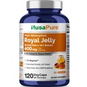 NusaPure Royal Jelly 10: 1 kivonat, 400 mg 4000mg - 120 Veggie kapszula (Non-GMO, glutén mentes, Bioperin)
