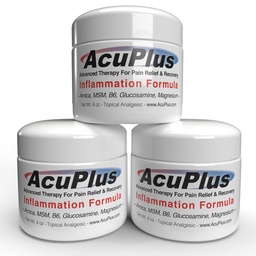 AcuPlus - Advanced Pain Relief Topical Antiinflammatory Cream to Soothe Muscle & Joint Pain - Arthritis, Bursitis, & Tendonitis - Fast- Activing Formula with Natural Ingredients - 4 oz. egyenként, Pack of 3