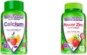 Vitafusion Kalcium Gummy Vitamins Csontpótláshoz, 100 Count & Power Cink Gummy Vitamins Immuntámogatás, 90 Count