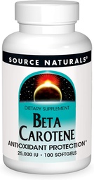Source Naturals Beta Carotene 25000 iu Antioxidáns Védelem - Átalakította a test A-vitamin - 100 Softgels