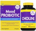 InnovixLabs Kolin & Mood Probiotic Bundle Kolin Bitartrate 550mg (100 kapszula) Mood Probiotic (60 kapszula). Támogatja a memóriát, a hangulatot, az agy egészségét és a kognitív fokozatot.