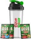 Psycho Pharma Edge of Insanity Pre Workout - Strongest High Stim Powder for Intense Pumps, Strength, Energy & Focus - 3 Minta aromák + Free Shaker Cup (dzsungel lé, kék limonád, Strawberry)
