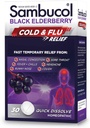 Sambucol Cold and Flu Relief Tablets - Homeopátiás hideg orvoslás, hideg orvoslás felnőtteknek, fekete bodza a hidegnek, cink hideg remedy - 30 gróf