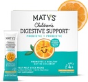 Matys Kinder Verdauungshilfe, Prebiotische & Probiotische Pulver-Packs für Kinder Verdauungsgesundheit, Alter 4 Jahre +, Awesome Orange Flavor, keine hinzugefügt Zucker, Glutenfrei, Fast Melt, 30 Single Serve Packets