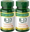 Natings Bounty Vitamin B- 12, Quick Dissolution, 2500 µg, Natural Cherry Flavor 75 ct (2 csomag)