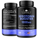 Natural Serotonin Supplement - Made in USA 5HTP Serotonin & Cortisol Manager - Serotonin Booster Vitamin Supplement für Frauen mit 5-HTP, Vitamin B6, B12, GABA, L Theanine, L Tryptophan - 60 Kapseln