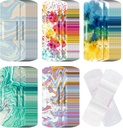 120 db Fabric ragasztószalag Rugalmas kötszerek Tömeges válogatott formák és minták kis színes szép szövet kötszerek Non Stick Pad 3 x 1 inch a vágás sebek nők (színes)