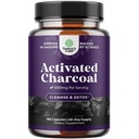 Natures Craft Activated Charcoal Pills Detox & Cleanse - Reinigung von Kokosnusskapseln mit 1200 mg pro Servierung für Bloating Relief - Active Detox Supplement für Körper & Gut Gesundheit -180 Zähler