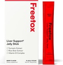 Freetox máj méregtelenítő zselék - Pre-fél másnaposság támogatás & Next-Day Recovery kiegészítés - hidratálás + antioxidánsok - Berry Flavor - 10 pálcika csomag