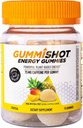 GummiShot Energy Gumies, 1125 mg Plant- alapú koffein sajtok üvegenként, hosszú lasting energia booster, trópusi (15ct)