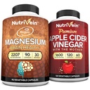 Nutritional Premium Apple Cider Equips & Magnézium L- Threonate Bundle: Magas abszorpció Magnézium Threonate Supplement és Apple Cider Equipment Supplements for Brain, Gut, & Összesített Well- Being