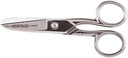 Klein Tools G100CS olló, Made in USA, Electrician Scissor with Stripping Notches and Serrated Blade, 5-1 / 4- Inch
