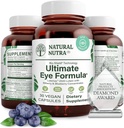 Natural Nutra Ultimate Eye Health Supplement - Bilberry & Bluberry Extract Blend for Day and Night Vision Support, Promotes Color Perception & Eye Clarity - Non-GMO, Vegan - 30 kapszula (2-es csomag)