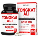 Tongkat Ali For Men 1200mg (200-1 kivonat) - 120 kapszula - Longjack kiegészítés - Premium Tonkat- Ali kiegészítés - Support Strength, Drive, Athletic Performance & Muscle Mass - Gluten Free & Non- GMO