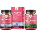 Bundle of G Curve Horny Goat Weed for Women for Enhanced Energy Mood Performance and Extra Strength Saw Palmetto for Women 500mg - DHT Blocker - 30- napos ellátás - Hair Vitamins for Hair Loss Supplement