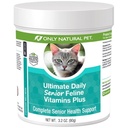 CSAK TERMÉSZETI PET Végső napi Senior Feline Multivitamin w / Taurine & L- Lysine - Táplálkozási kiegészítés por felnőtt és idősebb macskáknak - Immun & Joint Support - Teljes Vitamin Forma, 3.2oz