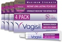 Vagisil Maximális hatáserősség Feminin Anti- Itch Cream benzokainnal nőknek, segít enyhíteni az évezredek fertőzését irritáció, gynecologist tesztelt, Fast- acting, Soothes and Cools Skin, 1 oz (4-es csomag)