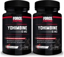 Force Factor Yohimbine Supplement for men, Yohimbe Bark kivonat Superior Absorption to Enhance Performance, 6 mg Yohimbine Bark Pills a kulcsfontosságú természetes összetevők, 30 Count (csomag 2)