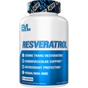 Evlution Anti Aging Trans Resveratrol Ergänzung Ernährung Super Antioxidans Ergänzung mit 250mg Trans-Resveratrol aus Resveratrol 500mg japanische Knotweed Extrakt für Immun- und Herzgesundheit
