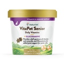 NaturVet VitaPet Senior Daily Vitamins for Cats Plus Glucosamine, Konkrétan az esszenciális ásványokhoz, 90 g, 60 gróf