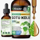 BIO KRAUTER Gotu Kola Tinktúra - Centella Asiatica kivonat - Alkohol és cukor mentes Gotu Kola kivonat - Vegan Drops 2 Fl.Oz.