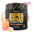 ALPHA LION Core Pre Workout Creatine for Performance, Beta Alanine for Muscle, L- Citrulline for Pump & Tri- Source koffein tartós energia (30 Servings, King Lemonade Flavor)