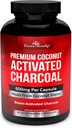 Isteni Bounty Organic Activated Charcoin Capsules - 600mg Kókuszdió Charcoin Pills - 90 Veggie Caps