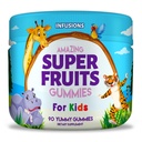 Infúziók Super Fruit Gumik gyerekeknek 90 Count antioxidáns keverék puha és finom vegán barátságos glutén mentes nem-GMO