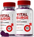 (2 Pack) Vital Surge Testo Gummies – Premium VitalSurge Gummies für Männer mit sauberen Inhaltsstoffen zu Kraftstoffantrieb, Vertrauen und tägliche Leistung, Easy-to-Chew Tasty Vital Surge ME Gomitas (120 Gummi)