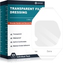 Átlátszó Film Dressing 2.36 "x 2.75", 100 Packs Vízálló sebtapasz ragasztó köteg, sebtapaszok post sebészeti zuhanyzó, IV Shield, Tattoo Aftercare Bandage