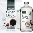 Natural Force Organic Clean Coffee + Organic MCT Oil Bundle - 100% Tiszta Kókuszdió MCTs & Mold & Mycotoxin Free Coffee - Non-GMO, Keto, Paleo, Vegan - 12 Oz és 32 Oz