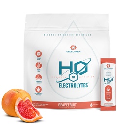 Cellutrex ® H2O Elektrolitok - Electrolyte Powder Drink Mix, Zéró Cukor, Természetes só hidratáló csomagok a helyreállításhoz és a wellness, Grapefruit, 20 Sticks