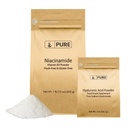 PURE EREDETI ÖSSZETEVŐK Hyaluronic Acid (2 oz) és Niacinamid (1 lb) Bundle, Flush- Free, Fine Powder