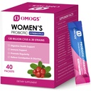 OMOGS Nők probiotikuma, 120- Billion- CFU, 18 Strains, 3 Prebiotikumok és Áfonya kivonat, Segítség az immunbooster, emésztési egészség, Gut Health és a hüvelyi egészség