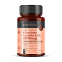 Ultra Pure Superba Krill Oil 500mg x 120 kapszula - Az Antarktisz szennyezetlen vizeiben Sourced, gazdag asztaxantin, Omega 3 és D-vitamin ellátással