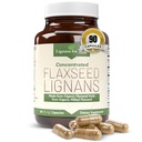 Lignas for Life Flaxseed Lignas for Dog & People - Organic Flaxseed Supplement for Hormonic Support, 15mg 90 kapszula, Flax Seed for Dog & Women, High- Fiber