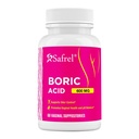 Safrel Boric Acid Vaginal Supposences - 60 Count (1- Pack) - 100% Tiszta USA - Made, Supports Intimate & Vaginal Health, pH Balance, Odor Control - Női Wellness Essential