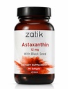 Zatik Naturals - Astaxantin 12 mg szerves fekete maggal, antioxidáns, 90 Vegan Softgels