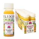 Elixir Shots, Vitality Immunity Wellness Shot 100% szerves összetevők, Cold- Pressed Red Hawaii Turmic, Perui Ginger, Ananász és Fekete Pepper, Nincs cukor vagy mesterséges adalékanyagok, 12 Pack