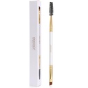 Docolor Eyebrow Brush Duo Eyebrow Spoolie Professional Angled Eye Brow Brush Perfect for Lining and Shaping Brows, Spoolie for Brows or Lash White